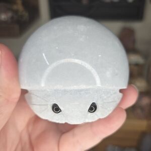 Blue Calcite Elephant Mushroom Sphere Crystal Buddy